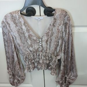 Fate Python Print Blouse
